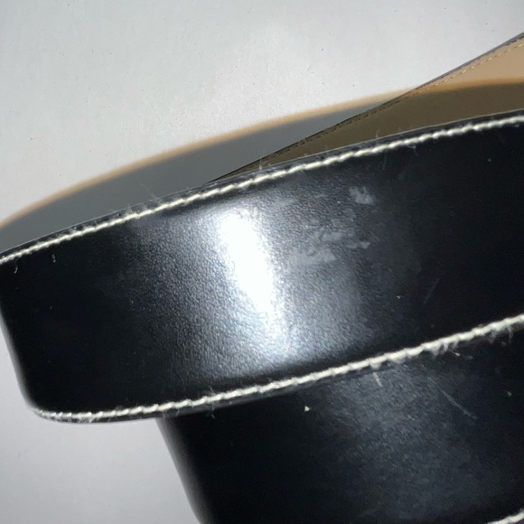 Anne Klein black silver leather vintage boho Y2K belt Size Small/Medium - Picture 8 of 15